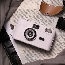비 일회용 camara 35mm 플래시 재사용 가능 lomo 레트로 빈티지 사진 필름 35mm 카메라 코닥 필름, 하얀, 카메라 전용(필름 없음), White+Cam(12exp 색상film)