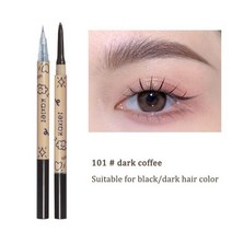 더블 헤드 브라운 젤 아이 라이너 펜슬 울트라 슬림 리퀴드 브로우 펜 부드러운 하이 피그먼트 누에 하부 속눈썹 메이크업, 101 dark coffee