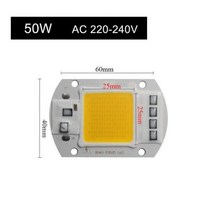 통합 스마트 IC 드라이버 LED COB 칩 높은 광속 IP65 20W 30W 50W AC110V 220-240V DIY LED 투광 조명 스포트라이트, 50W AC220 to 240V, Warm White