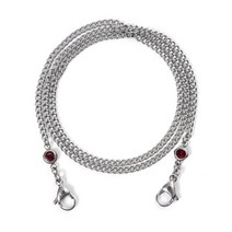 제이반스 Jbans Classic 탄생석 포인트 써지컬스틸 체인 안경줄 마스크목걸이 (C2001-AN691_SV)