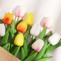 성묘 조화 꽃 부케 꽃다발 셀프웨딩 실크플라워 해바라기 튤립 장미 국화 화분, 02_안개꽃조화 옐로우