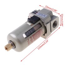 콤프레샤 수분 필터 유수분 분리기 AF3000-03 공기 필터 3/8  "공기 압축기 인라인 드레인 수분 분리, 한개옵션0