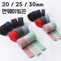 쏘잉갤러리 NEW 20/25/30mm면웨이빙끈(1마), 블랙 (1마)