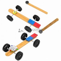 아임사이언스 뉴 나무 스틱 자석 자동차 만들기(일반형/LED형)-1인용/5인용, 5인용