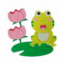 반짝이 펠트소품 아기 개구리 (교실 학급 환경 미화 게시판 꾸미기), 상세페이지 참조, 상세페이지 참조