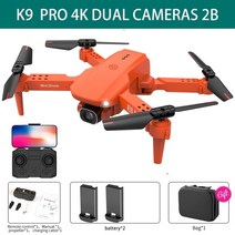 드론 가성비 조종기 2021 new k9 pro mini drone 4k hd camera profesional rc quadcopter wifi fpv height 헬리콥터, 1-4k 듀얼 카메라 2b