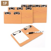 가로형 우드 클립보드 전표철 빌지 계산서 거래명세서 영수증보관 딱판 홀더 받침대 패드 다중클립보드, 제품선택, 4클립