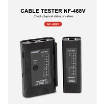 랜선 랜테스터기 네트워크 케이블 감지기 테스터 이더넷 라인 와이어 체크용 테스트 도구, nf-468v 블랙