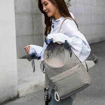 기타 레터링 캐주얼 백팩 남여공용 학생가방 그레이