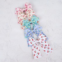 베베까꿍 유아 아동 여아 어린이 공주 초등학생 귀요미 체리 꼬리 리본 헤어핀
