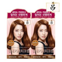 려 우아채 멋내기 새치 염색제, 오렌지브라운7O, 2개