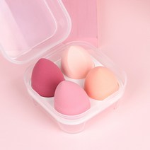 연지네 파스텔 물방울 퍼프 4종 세트, 1개, 핑크