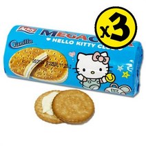 알루이 메가촉 헬로키티 클럽 바닐라향 샌드 비스킷 180g (3개세트) 사무실 학교 학원 탕비실 단체 간식, one option, one option