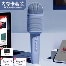 무선 마이크 오디오 통합 휴대폰 블루투스 국가 KTV 노래방 사운드, 공식 표준, 사파이어 블루  메모리 카드 세트   DSP 사운드 카