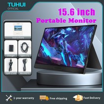 did모니터 TUHUI 휴대용 게이밍 모니터 156 인치 FHD 1080P IPS USBC MiniHDMI 두 번째 화면 휴대폰 맥 노트북 PC 스위치 PS45, 14inch+미국 플러그