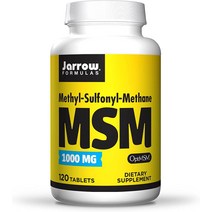 자로우 포뮬러스 중요한 유기 식이 유 황 공급원 관절 MSM 1000mg 120개 (하루2개), 1팩