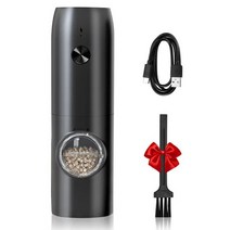 양념분쇄기 곡물분쇄기 다지기 자동 후추 연마기 소금 USB LED 조명 주방 도구 거친 조, 1.1pcs