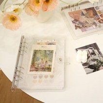 1300K A5 6공 PVC 콜렉트 바인더 세트, 6공바인더:PVC투명-4포켓(30매)