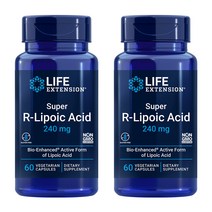 라이프익스텐션 슈퍼 R-리포산 240mg 60정 (2병 세트) / Life Extension Super R-Lipoic Acid 240mg 60Ct 2PK, 60 정, 2개