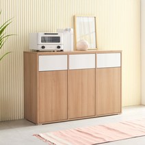 가구소점 카페 3단 가정용 재활용 분리수거함, 화이트