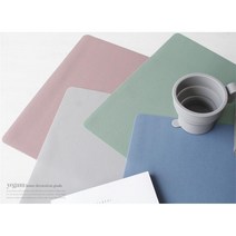 자취생밥상 논슬립 실리콘 1인용식탁보 테이블매트 테이블웨어 개인용 홈파티 손님초대상 원룸 신혼집, 다크그린