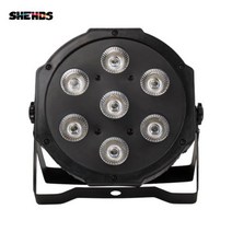 SHEHDS LED 플랫 파 7x18W RGBWA + UV 라이트 DMX512 6-10CH 무대 조명 스트로보스코프 홈 엔터테인먼트 전문, CHINA_미국 플러그
