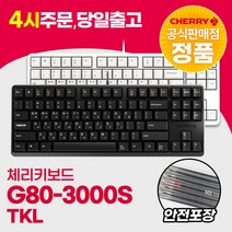 체리 기계식 키보드 G80-3000S 텐키리스, 적축, 화이트
