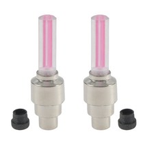 자동차 휠 라이트 led 자동차 LED 라이트 타이어 밸브 커버 2 개 핫 휠 밸브 코어 네온 라이트, 01 2 Pcs Pink
