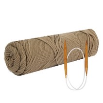 쁘띠목도리 DIY 올뉴 코튼롤 뜨개실 4p + 줄바늘 7mm + 도안, 69번 스모키, 1세트