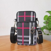 Makone 여성 여름 크로스 핸드폰파우치 천주머니 목걸이 휴대 손목 거스름돈 미니모터백