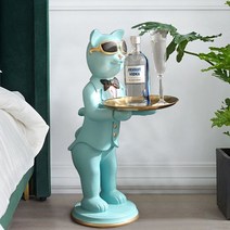 조형물 장식 카페 마당 인테리어 호텔 66cm 북유럽 크리에이티브 랜딩 고양이 동상 대형 홈 거실 서재 랙 입상 축복 선물, B