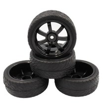 4 pc 1/10 플랫 스포츠카 타이어 륜 구동 수정 키트, [01] black