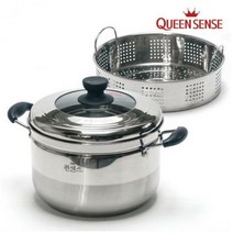 퀸센스 인덕션 스팀쿠커 찜기 다용도 스텐 고구마 만두 떡 찜요리 찜냄비
