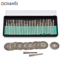 42pcs dremel 액세서리 로타리 도구 30pcs 다이아몬드 burs 12pcs, 은