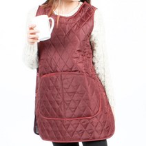 DMV04 겨울 누빔 방한 빅사이즈 원피스 앞치마, DMV04 다크그레이M