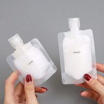 여행 투명 화장품 소분용기 공병파우치 튜브형 50ml
