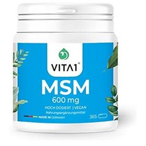 VITA1 비타1 MSM 600mg with Vitamin C Vegan 365정 MCM+비타민C 40mg 비건 6개월용