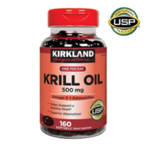 Kirkland Signature 커클랜드 시그니처 크릴 오일 500mg 160정, 5개
