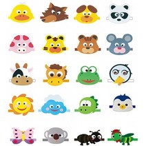 청양토이 동물 머리띠 A세트 역할놀이 20종 (택1종), 개구리