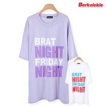 버클리클 프라이데이 롱 티셔츠 여성 반팔 빅사이즈 여자 티 롱티 면