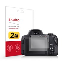 스코코 캐논 파워샷 SX70 HS 지문방지 저반사 액정보호필름 2매, 단품