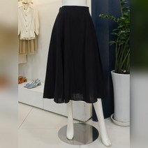 나이스크랍 나이스클랍 뒷밴딩 A라인 스커트(A233PWS609)BK