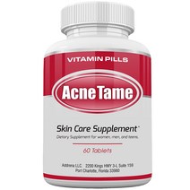 아크네 여드름 비타민 영양제 60정 Acne Tame Acne Pills Supplement Clear Skin Vitamins, 1병