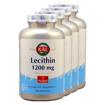 Kal 레시틴 1200mg 소프트젤, 100개입, 4개