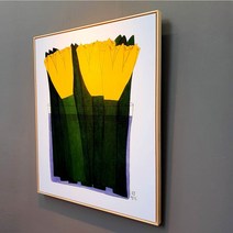 노란 붓꽃 김점선 (캔버스 액자포함), (원목)띠움화이트, 58.6x70cm