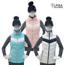 LPGA 골프 웨어 여성 겨울 방풍 구스 다운 패딩 베스트 조끼 L194VT707P