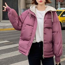 뉴욕멋쟁이 메일 포켓 후드 여성패딩 여성숏패딩 푸퍼패딩 후드패딩