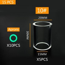 용접 토치 가스 절단 가열 융착 기 용접 토치 가스 절단 가열 융착 기 유리 컵 예비 부품 키트 액세서리, 15개