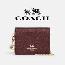 COACH 코치 스몰 체인 크로스백 크로스 지갑 체리