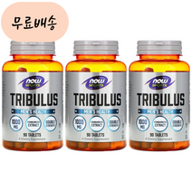 나우푸드 트리뷸러스 1000m.g 90 3통 사포닌 남가새, 3개, 90개